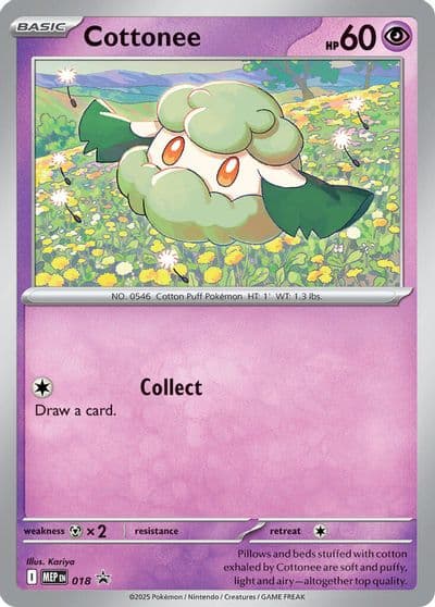 Cottonee (Cosmos Holo) ME: Mega Evolution Promo Pokemon card