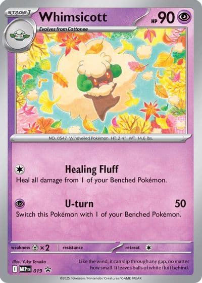 Whimsicott (Cosmos Holo) ME: Mega Evolution Promo Pokemon card