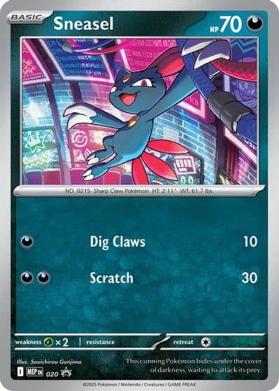 Sneasel (Cosmos Holo) ME: Mega Evolution Promo Pokemon card