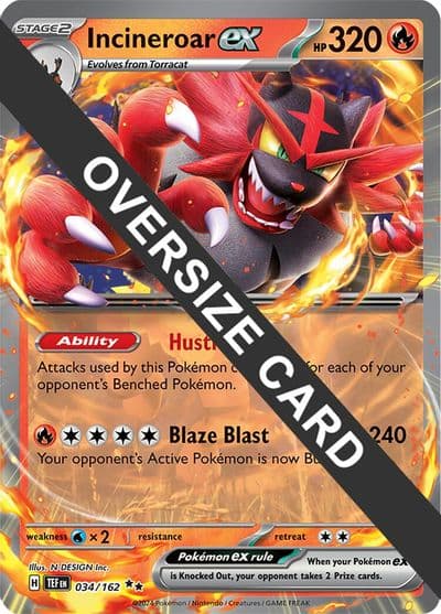 Incineroar ex Jumbo Cards Pokemon card