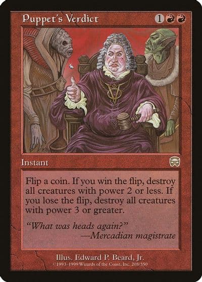 Puppets Verdict Mercadian Masques Magic card