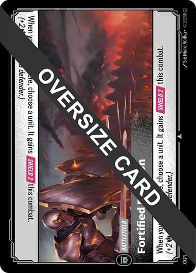 Fortified Position Oversized Origins: Proving Grounds Riftbound card