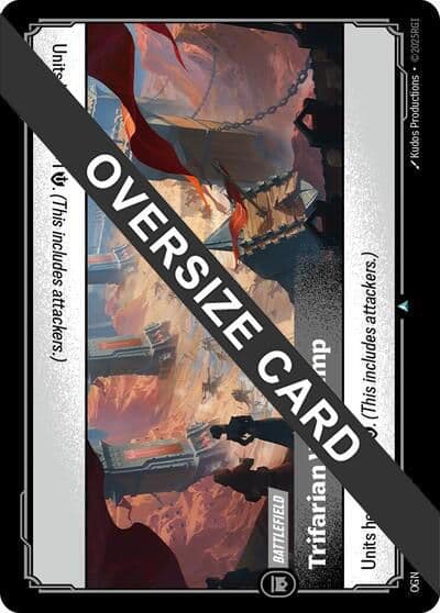 Trifarian War Camp Oversized Origins: Proving Grounds Riftbound card