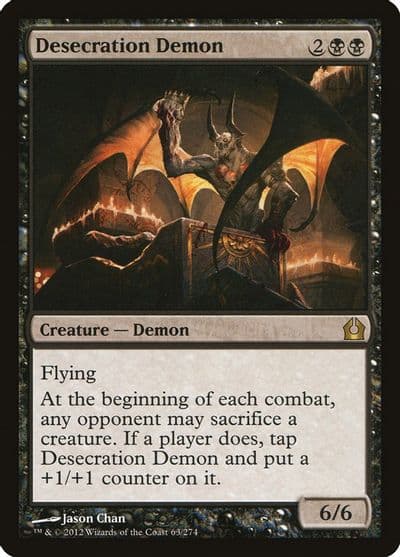 Desecration Demon Return to Ravnica Magic card