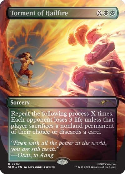 Torment of Hailfire 2287 Rainbow Foil Secret Lair Drop Series Magic card
