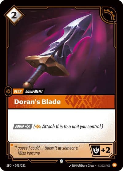 Dorans Blade Spiritforged Riftbound card