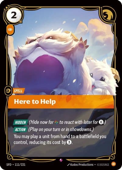 Here to Help Spiritforged Riftbound card