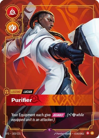Lucian Purifier Spiritforged Riftbound card