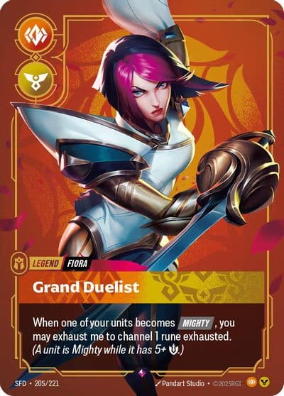 Fiora Grand Duelist Spiritforged Riftbound card