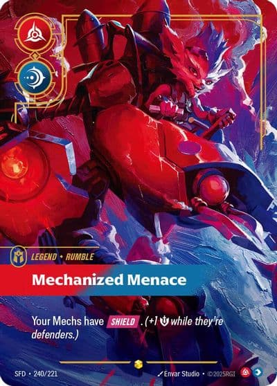 Rumble Mechanized Menace Overnumbered Spiritforged Riftbound card