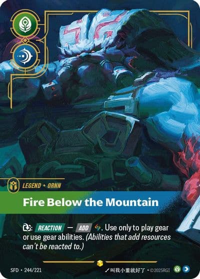 Ornn Fire Below the Mountain Overnumbered Spiritforged Riftbound card