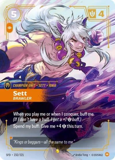 Sett Brawler Overnumbered Spiritforged Riftbound card