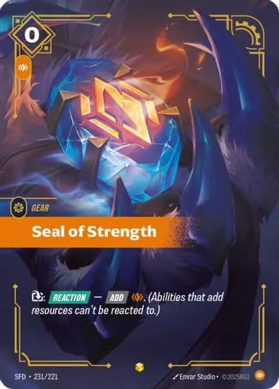 Seal of Strength Overnumbered Spiritforged Riftbound card