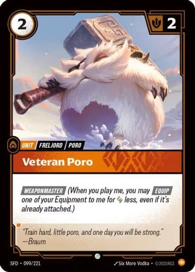 Veteran Poro Spiritforged Riftbound card