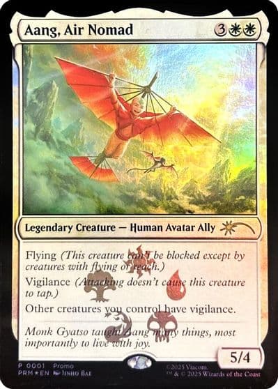 Aang Air Nomad Media Promos Magic card