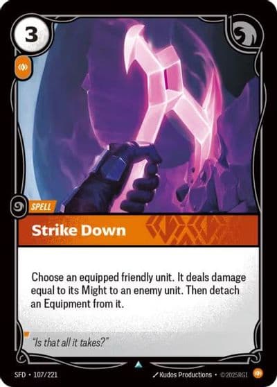 Strike Down Spiritforged Riftbound card