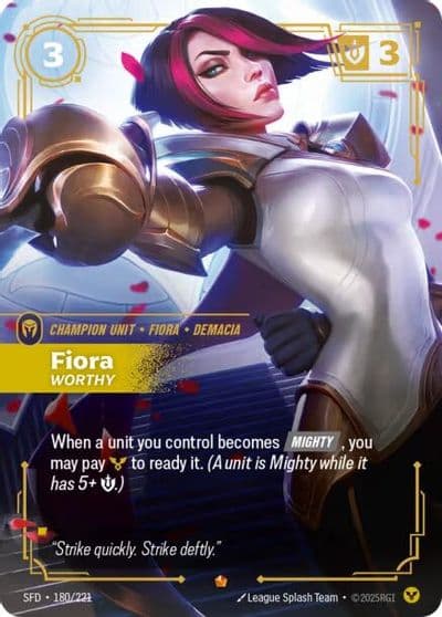 Fiora Worthy Spiritforged Riftbound card
