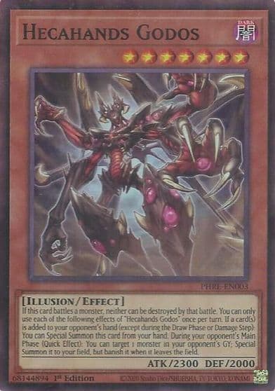 Hecahands Godos Super Rare Phantom Revenge Yu-Gi-Oh! card