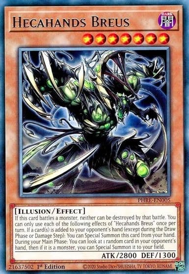 Hecahands Breus Phantom Revenge Yu-Gi-Oh! card
