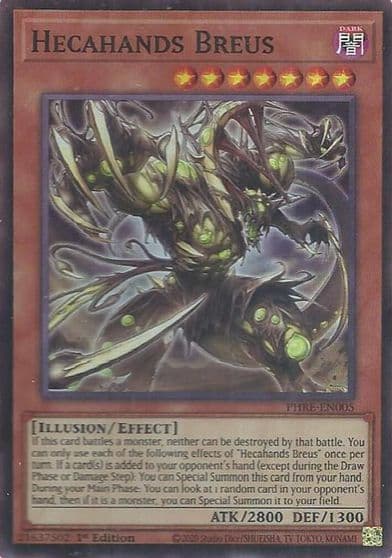 Hecahands Breus Super Rare Phantom Revenge Yu-Gi-Oh! card
