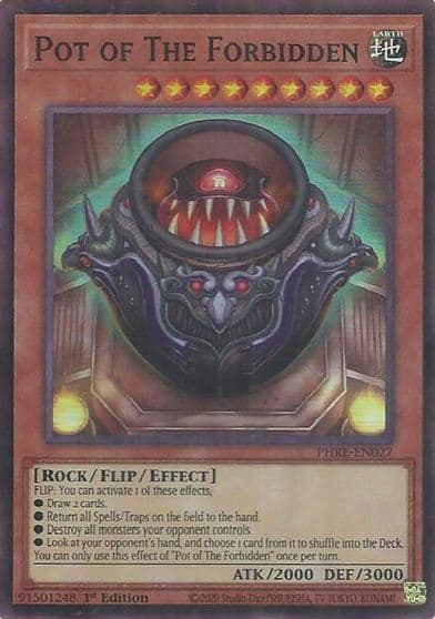 Pot of The Forbidden Super Rare Phantom Revenge Yu-Gi-Oh! card