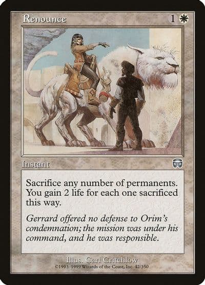 Renounce Mercadian Masques Magic card