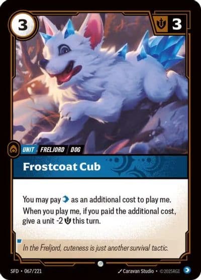 Frostcoat Cub Spiritforged Riftbound card