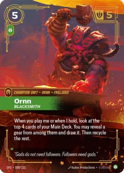 Ornn Blacksmith Spiritforged Riftbound card