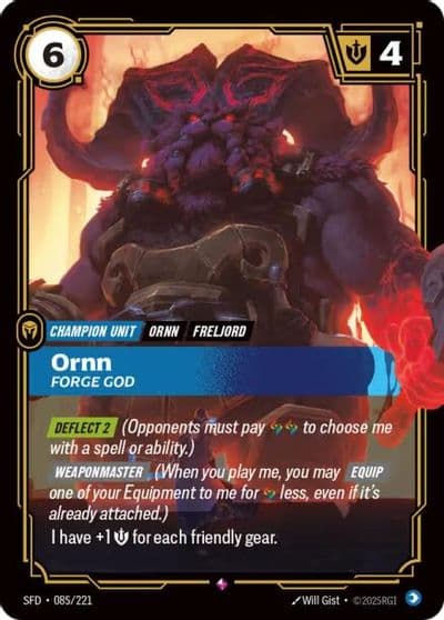 Ornn Forge God Spiritforged Riftbound card