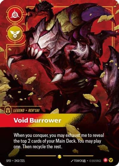 Reksai Void Burrower Overnumbered Spiritforged Riftbound card