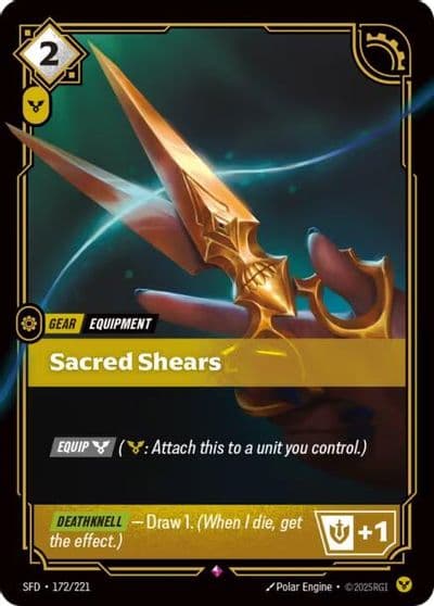 Sacred Shears Spiritforged Riftbound card