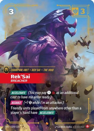 RekSai Breacher Spiritforged Riftbound card