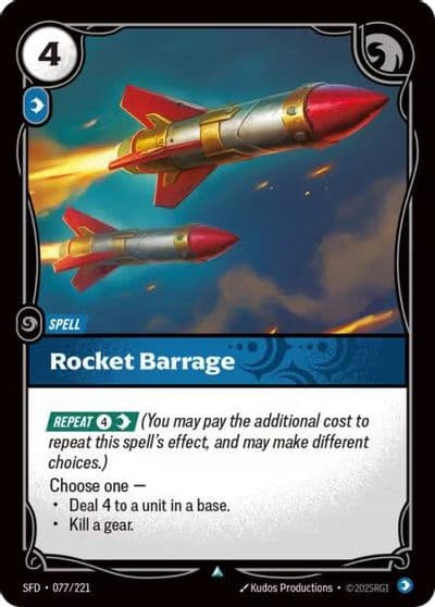 Rocket Barrage Spiritforged Riftbound card