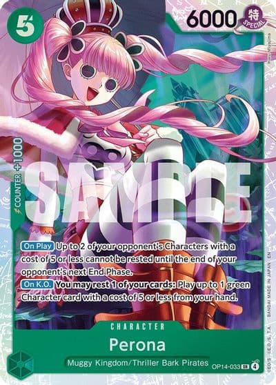 Perona OP14 033 The Azure Sea's Seven One Piece card