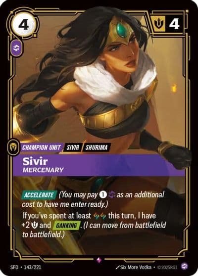 Sivir Mercenary Spiritforged Riftbound card