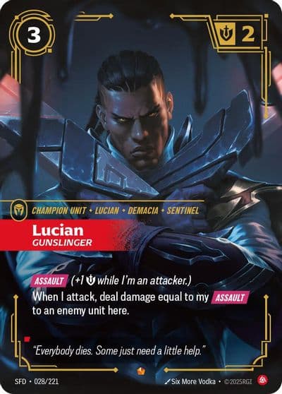 Lucian Gunslinger Spiritforged Riftbound card