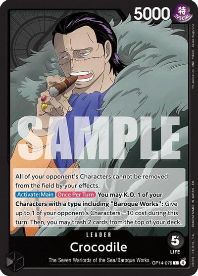 Crocodile OP14 079 The Azure Sea's Seven One Piece card