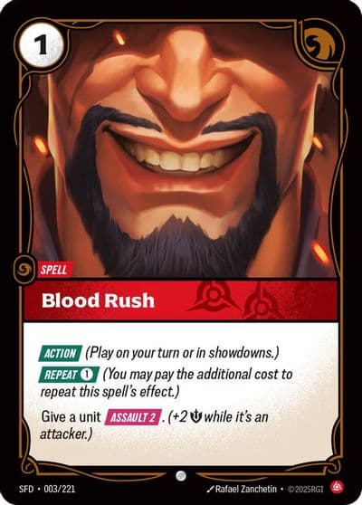 Blood Rush Spiritforged Riftbound card