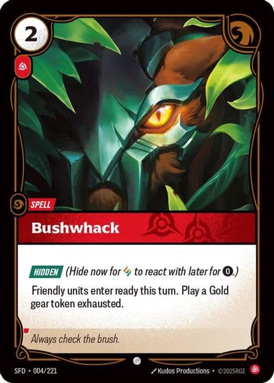 Bushwhack Spiritforged Riftbound card
