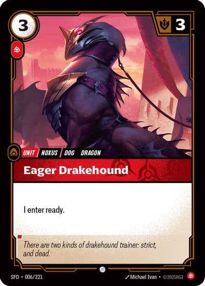 Eager Drakehound Spiritforged Riftbound card