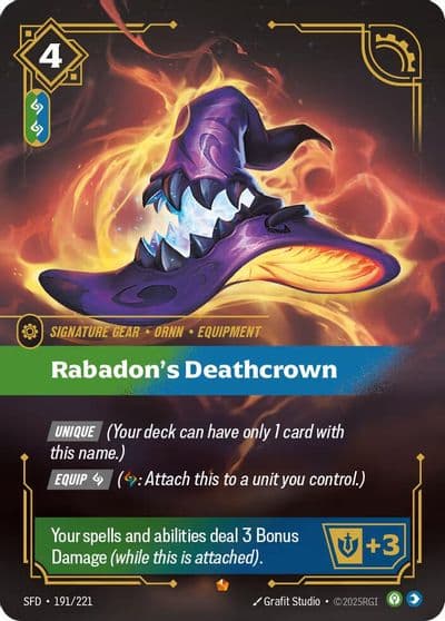 Rabadons Deathcrown Spiritforged Riftbound card