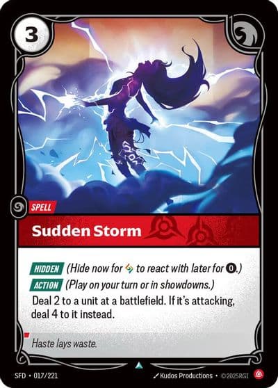 Sudden Storm Spiritforged Riftbound card