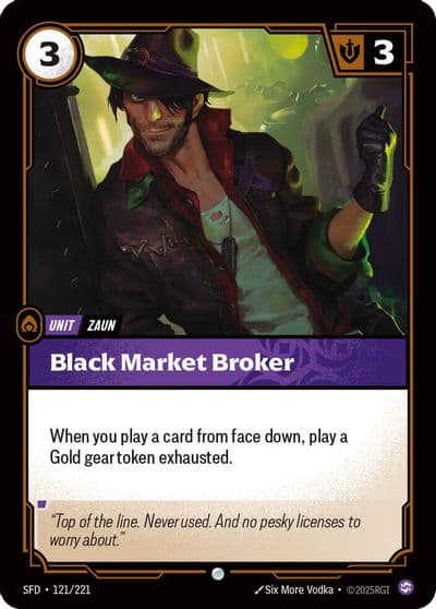 Black Market Broker Spiritforged Riftbound card
