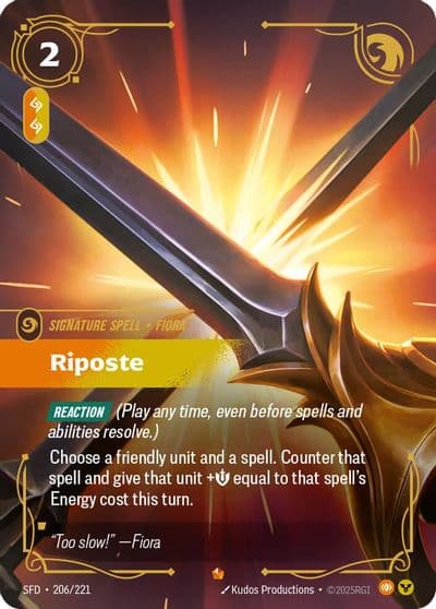 Riposte Spiritforged Riftbound card
