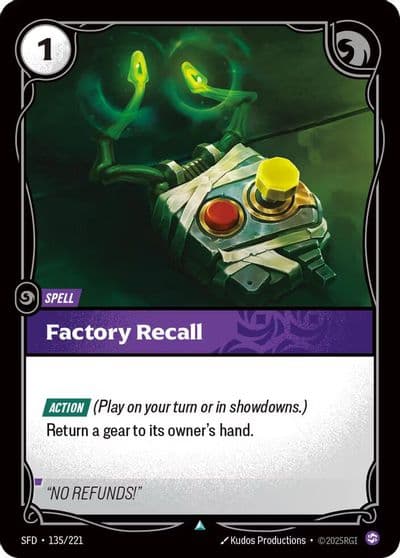 Factory Recall Spiritforged Riftbound card