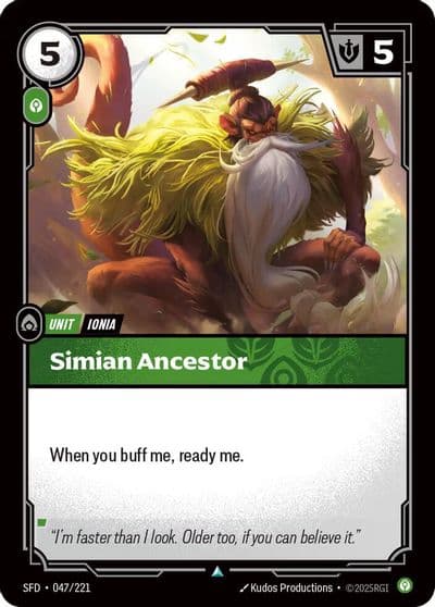 Simian Ancestor Spiritforged Riftbound card