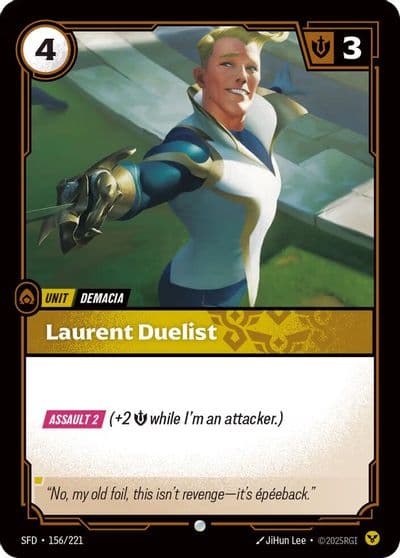 Laurent Duelist Spiritforged Riftbound card