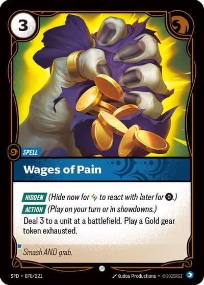 Wages of Pain Spiritforged Riftbound card