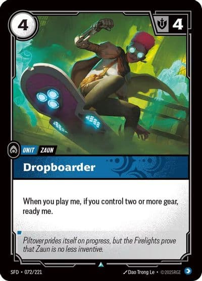 Dropboarder Spiritforged Riftbound card