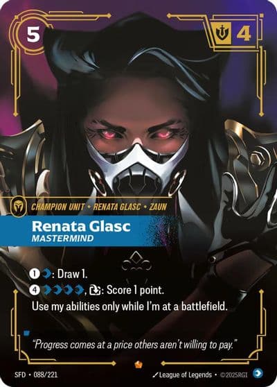 Renata Glasc Mastermind Spiritforged Riftbound card